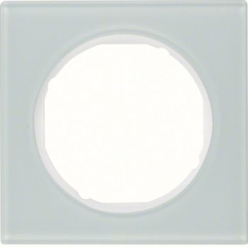 Berker 10112209, Rahmen 1fach R.3 Glas polarweiß