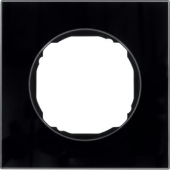 Berker 10112616, Rahmen 1fach, flach, R.8, Glas schwarz