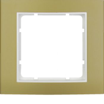 Berker 10113046, Rahmen 1fach B.3 gold/polarweiß