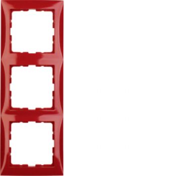 Berker 10138962, Rahmen 3fach S.1 rot glänzend