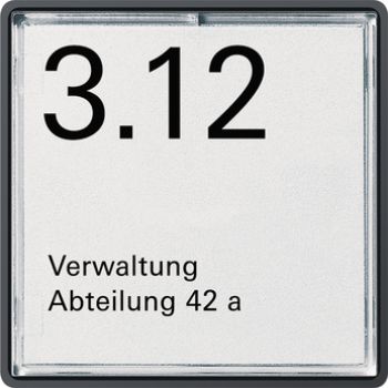 Gira 1071202,Namens-/Türschild 1f f. ED AL Zubehör