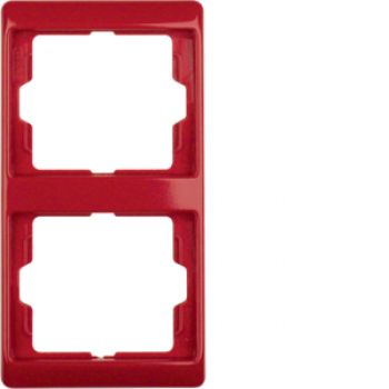 Berker 13230062, Rahmen 2fach senk Arsys rot glänz