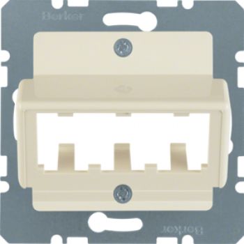 Berker 142702, Zentralplatte für 3 Mini-Com Module weiß