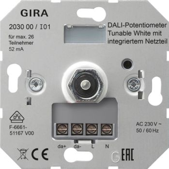 Gira 203000 ,DALI-Potentiometer Tunable WH Netzteil Einsatz