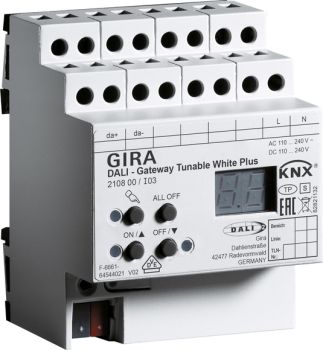 Gira 210800,DALI Gateway Tunable WH Plus KNX REG