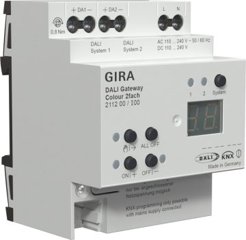 Gira 211200 DALI Gateway Colour 2f REG KNX Secure