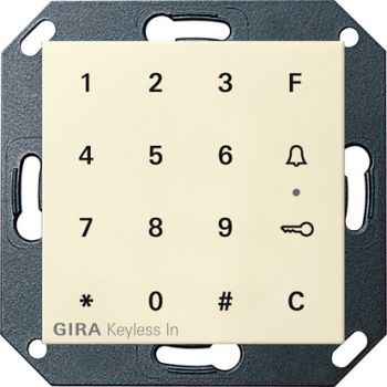 Gira 260501,Gira Keyless In Codetastatur System 55 Cremeweiß