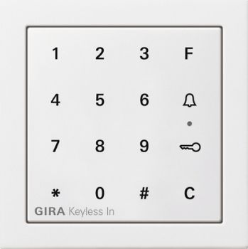 Gira 2605112,Gira Keyless In Codetastatur Flächenschalter Reinweiß