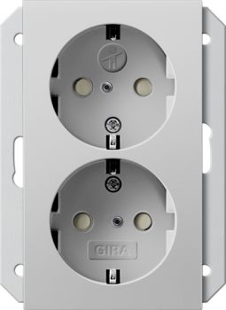 Gira 2735015,SCHUKO 2f SH f. UP-Dose 1,5f System 55 Grau m