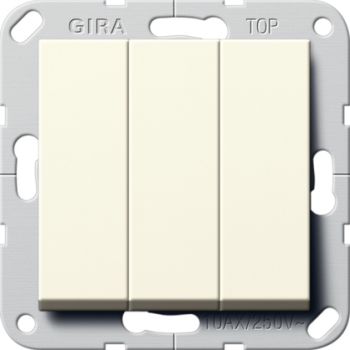 Gira 283001,Wippschalter BS 3f Aus System 55 Cremeweiß