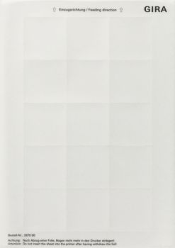 Gira 287000,Beschriftungsbögen 51 x 51 mm Zubehör Transparent