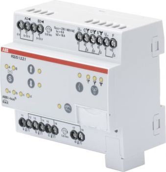 ABB FCC/S1.2.2.1, FCC/S1.2.2.1 Fan Coil Controller, 2 x 0-10 V, man Bedienung, 3-stufig, REG (2CDG110213R0011)