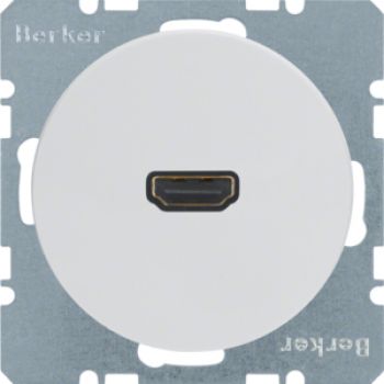 Berker 3315422089, HDMI Steckdose R.1/R.3 polarweiß glänz