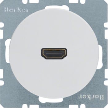 Berker 3315432089, HDMI Steckdose m 90° Stcka. R.1/R.3 pw