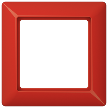 Jung AS581BFRT, Rahmen 1fach, senkrechte und waagerechte Montage, Thermoplast, AS 500, rot