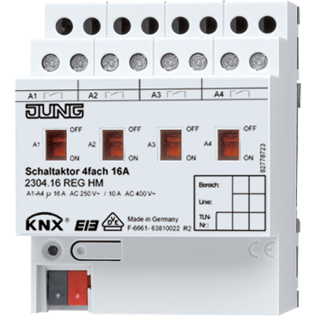 Jung 2304.16REGHM, KNX Schaltaktor 4fach REG