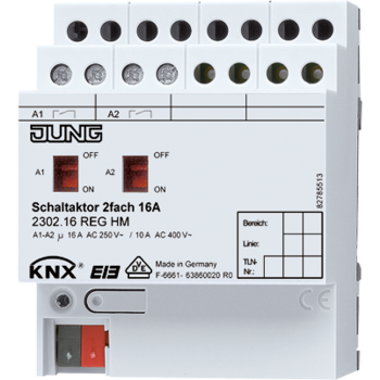 Jung 2302.16REGHM, KNX Schaltaktor 2fach REG