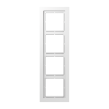 Jung LSD984WW, Rahmen 4fach, senkrechte und waagerechte Montage, Duroplast, LS-DESIGN, alpinweiß