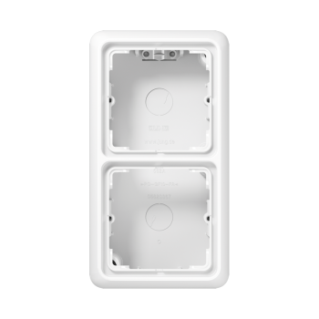 Jung CD582AWW, Aufputz-Kappe 2fach, Serie CD, alpinweiß