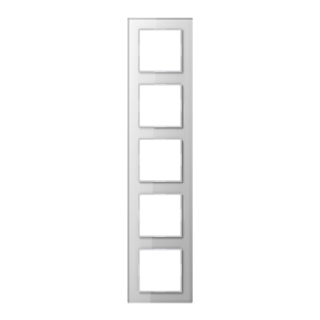Jung AC585GLWW, Glasrahmen 5fach, senkrechte und waagerechte Montage, Glas, A CREATION, alpinweiß