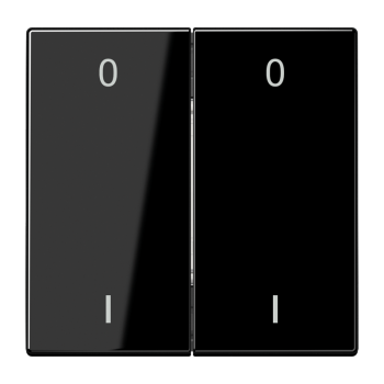 Jung ENOLS995-01SW, EnOcean Funk-Wandsender 4-kanalig, Symbole 0 I, Serie LS, schwarz