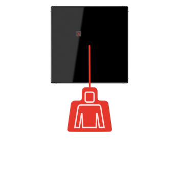 Jung NRSLS0834ZTSW, Notrufsystem Zugtaster, Serie LS, schwarz