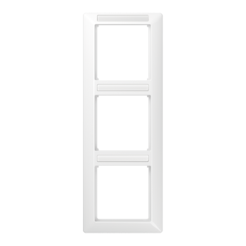 Jung AS583BFINAWW, Rahmen 3fach, mit Fenster (sprühnebeldicht), senkrechte Montage, Thermoplast, AS 500, alpinweiß