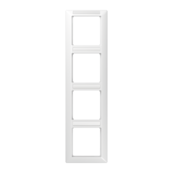 Jung AS584BFINAWW, Rahmen 4fach, mit Fenster (sprühnebeldicht), senkrechte Montage, Thermoplast, AS 500, alpinweiß