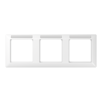 Jung AS5830BFINAWW, Rahmen 3fach, mit Fenster (sprühnebeldicht), waagerechte Montage, Thermoplast, AS 500, alpinweiß