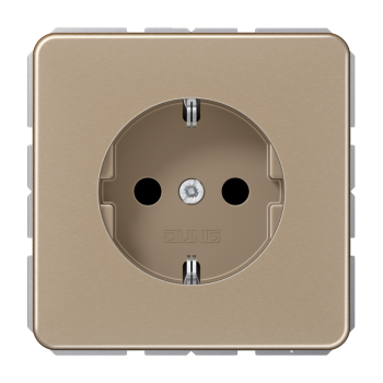 Jung CD1520GB, SCHUKO Steckdose, 16 A 250 V ~, Aluminium eloxiert, Serie CD, gold-bronze