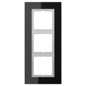 Jung LSP983GLSW, Glasrahmen 3fach, senkrechte und waagerechte Montage, Glas, LS PLUS, schwarz