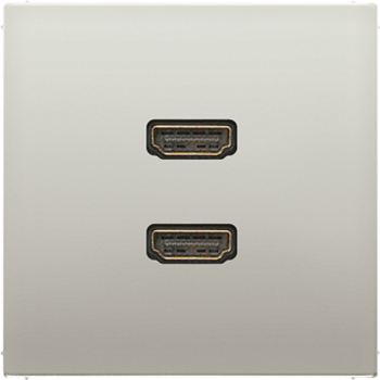 Jung MAES1133, Multimedia-Anschlusssystem 2 x HDMI, Serie LS, Edelstahl