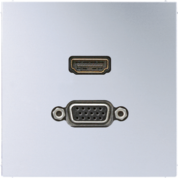 Jung MAAL1173, Multimedia-Anschlusssystem HDMI / VGA, Serie LS, Aluminium