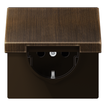 Jung ME1521KLAT, SCHUKO Steckdose, 16 A 250 V ~, Schraubklemmen, Klappdeckel, Messing, Serie LS, Messing antik Jung ME1521KLAT, SCHUKO Steckdose, 16 A 250 V ~, Schraubklemmen, Klappdeckel, Messing, Serie LS, Messing antik