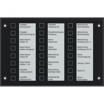 Jung MBT2424SW, KNX Melde- und Bedientableau, Glas schwarz