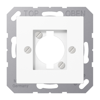 Jung A568-1BFWW, Abdeckung für Lautsprecher-Buchse, für XLR-Steckverbinder (D-Serie), Thermoplast, Serie AS/A, alpinweiß