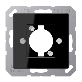 Jung A568-1BFSW, Abdeckung für Lautsprecher-Buchse, für XLR-Steckverbinder (D-Serie), Thermoplast, Serie A, schwarz