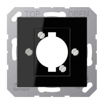 Jung A568BFSW, Abdeckung für XLR-Steckverbinder (P-Serie), Thermoplast, Serie A, schwarz