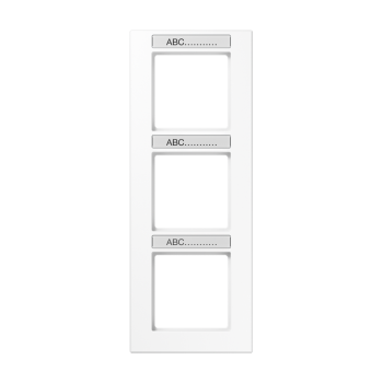 Jung AC583BFNAWW, Rahmen 3fach, mit Schriftfeld, senkrechte Montage, Thermoplast, A CREATION, alpinweiß