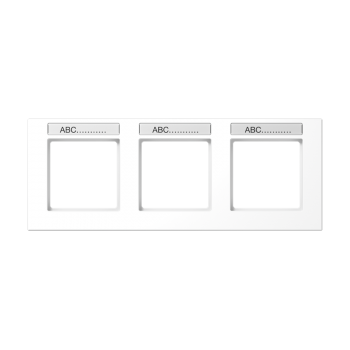 Jung AC5830BFNAWW, Rahmen 3fach, mit Schriftfeld, waagerechte Montage, Thermoplast, A CREATION, alpinweiß