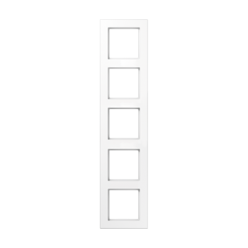 Jung AC585BFWW, Rahmen 5fach, senkrechte und waagerechte Montage, Thermoplast, A CREATION, alpinweiß