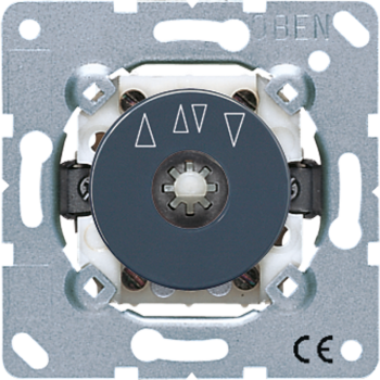 Jung 1234.10, Jalousie-Drehschalter Wendeschalter/-taster 1-pol. (1 Antrieb), 10 A 250 V ~, anthrazit, UP