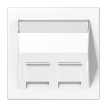 Jung LS569-30BFPLWW, Abdeckung für Montageadapter 30° 2fach, mit Schriftfeld, Thermoplast, Serie LS, alpinweiß