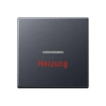 Jung A590BFHANM, Wippe 1fach mit Lichtleiter, Heizung, Thermoplast lackiert, Serie A, anthrazit matt