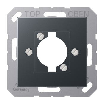 Jung A568-1BFANM, Abdeckung für Lautsprecher-Buchse, für XLR-Steckverbinder (D-Serie), Thermoplast lackiert, Serie A, anthrazit matt