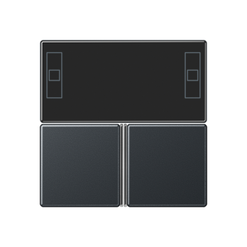 Jung A4093TSAANM, Tastensatz 3fach, F40 Raumcontroller, Serie A, anthrazit matt