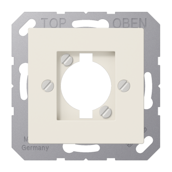 Jung A568-1BF, Abdeckung für Lautsprecher-Buchse, für XLR-Steckverbinder (D-Serie), Thermoplast, Serie AS, weiß