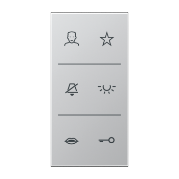 Jung SIV6ALDC, Design-Cover Video, F50, Serie LS, Aluminium