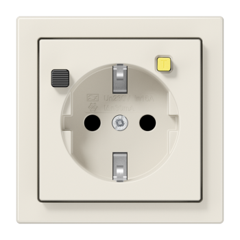 Jung LS5520.30, FI-SCHUKO®-Steckdose (RCD) 30 mA, Serie LS, weiß