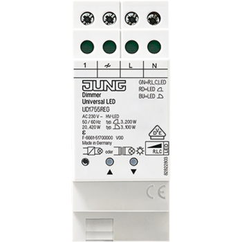 Jung UD1755REG, Dimmer Universal LED, mit Nebenstelleneingang, REG